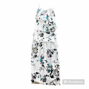 Tobi floral sleeveless spaghetti strap maxi dress women’s size medium M